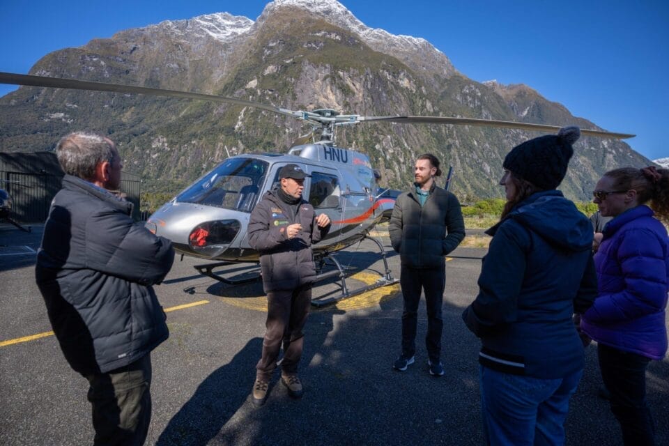 Our pilot, talking through the flight plans.